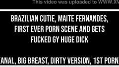 i take brazilian cutie maite fernandes huge dick in first anal scene