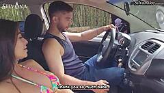 I spot this athletic Colombian fitness girl with huge tits and muscular body then seduce her for outdoor public fucking