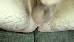 oh wow, i'm jerking off my uncircumcised cock until i cum hard and swallow it all