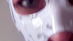 oh man, my tight zentai suit sex doll vilja is gagging hard on my cock like a real submissive doll