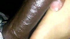 why does this ebony bbw give reverse footjob until massive cumshot?