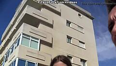 Check this Spaniard getting hard fucked in abandoned building for cash outdoors