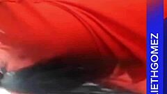 Porn actress Yulieth Gomez touches her huge tits and ass!