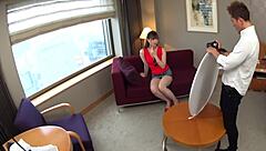 Tall Curvy Japanese College Student With Big Natural Tits Poses In Miniskirt For Photoshoot Audition