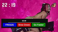 She takes on the intense edging challenge, holding back for 25 minutes before exploding twice quickly