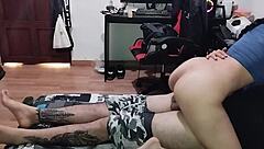 Oh, how thrilling it feels when my faculty professor gets me so aroused with huge cock action in wet doggystyle pounding