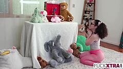 shy pigtail cutie pixie small hints at deepthroat fucking with master