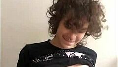 I love how this cute tranny moans while masturbating solo until she cums.