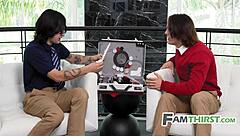 Dream sequence shows intense group encounter with multiple participants watching passionate action