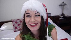 Kendra Heart gives Christmas gift blowjob and gets huge messy facial