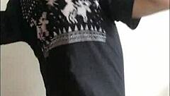 I love how this cute tranny moans while masturbating solo until she cums.