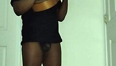 Brunette amateur in see through outfit experiences first time solo anal foreplay with guitar singing roleplay