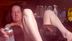 Eating And Fucking Juicy Swollen Pussy On Washing Machine