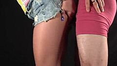 she gets so turned on when i tie her up for intense standing doggystyle with my big cock