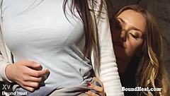 Bent Over Big Ass Lesbian Feels Intense Pleasure Taking Strapon Deep