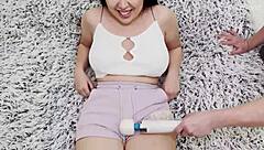 Hey check out this curvy big tit babe riding hard and squirting everywhere on monster cock