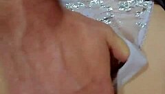 He leaves a huge creampie dripping from wife's wet pussy after intense fucking.