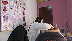 Unexpected Erection in Front of Sexy Brazilian Nurse Leads to Dirty Facial and Rough Sex