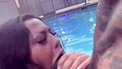 Thick Brunette Massive Tits Swallow Jason Luv Huge Cock