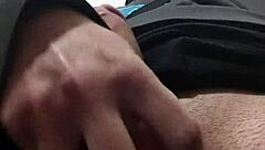 She stares into the camera while masturbating until cumming hard