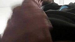 She stares into the camera while masturbating until cumming hard