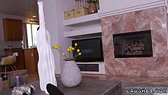 Intriguing teen tempts with huge boobs asking for intimate mouth play