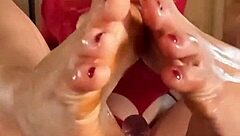 oily big tits latina miss raquel gets cum covered in motel foot fetish fucking session