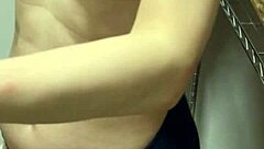 beautiful busty married woman poses nude before intimate encounter with clean nipples