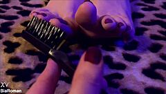 Submissive Brunette Ravena Endures Tickling And Foot Fetish Domination