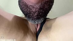 that bastard makes me cum every time he licks my big shaved wet pussy with his tongue
