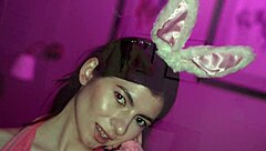 Oh wow, this slim chick Luna Lynx takes it deep in her tight ass, she moans during intense pounding.