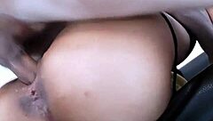 Pretty tight college girl enjoys a creampie after her school class ends