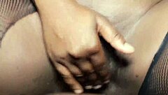 Big Booty Amateur Ebony in Fishnet Stockings Sucks and Fucks Black Cock