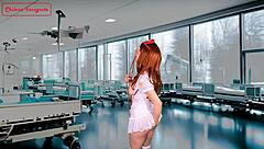 hey, this naughty nurse does perverted things in front of her patient - joi solo girl