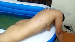 I Masturbate Alone In The Pool With My Sex Toy Until Squirting Everywhere