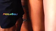 subtle hints of a young colombian latina getting intimate with her neighbor at a party