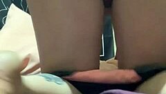 Amateur latina with big ass and natural tits rides wet pussy passionately