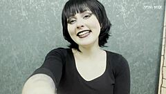 hey, why not let this horny goth mavis dracula seduce you into pounding her pink pussy and cumming on feet?