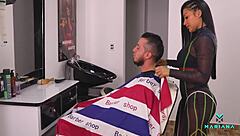 i had rough sex in the barbershop with a client who came on my face