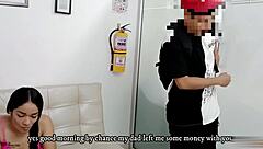 why is this sexy latina stepmom sucking my cock and big balls until i cum all over her in full story