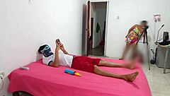 my stepsister brought this gorgeous indian woman over for a custom erotic dance in lingerie, but i got so thrilled my penis stayed soft