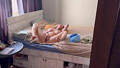 Step mom rips clothes for passionate bathroom anal fuck and creampie while dad is away on business trip