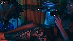 i adore how gorgeous svetlanna uses her sensual white toenails to seduce ravena in this femdom foot fetish scene