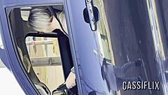 wow intense blowjob from two mouths on cock in outdoor pool with bent over doggystyle!