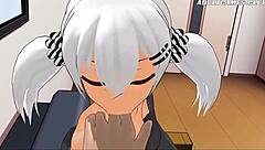 story of fellatio domination delivered by a smug anime girl in asian hentai style