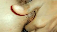 feminine sissy slips a finger in tight asshole then stands to piss in homemade humiliation play