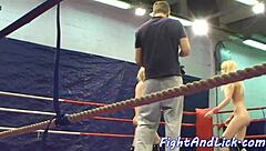 Bigtit Lesbians Boldly Wrestle Naked Before Passionate Kissing