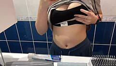 Subtle Hints at Juicy Pissing Compilation in Public Toilets Close-Up POV