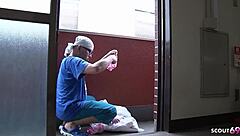 Hey, skinny Japanese wife, seduce the neighbor for uncensored JAV shower cheating creampie sex