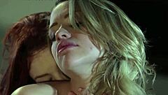 Gorgeous Lesbian Pornstar With Curly Hair Gets Fingered By Adorable Teen Dyke On Sofa